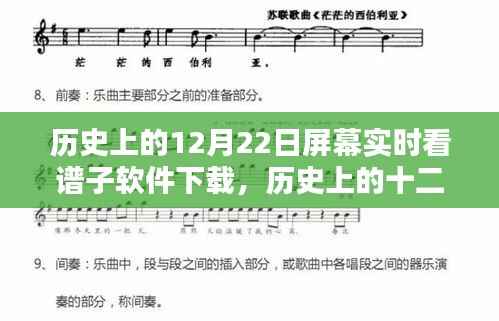 历史上的十二月二十二日,屏幕实时看谱软件下载与心灵之旅启程