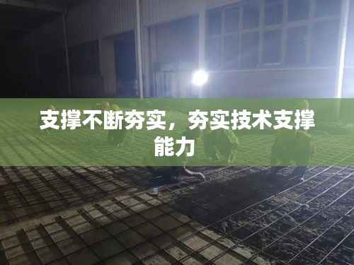 支撑不断夯实,夯实技术支撑能力