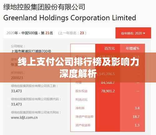线上支付公司排行榜及影响力深度解析