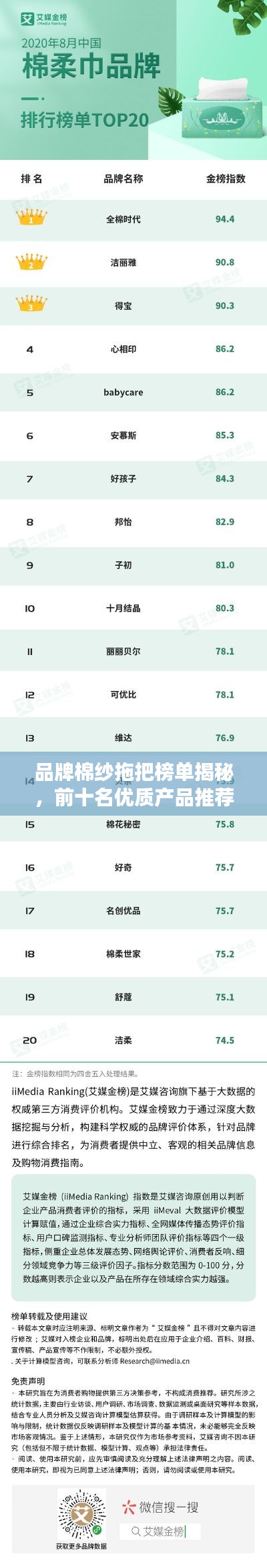 品牌棉纱拖把榜单揭秘，前十名优质产品推荐